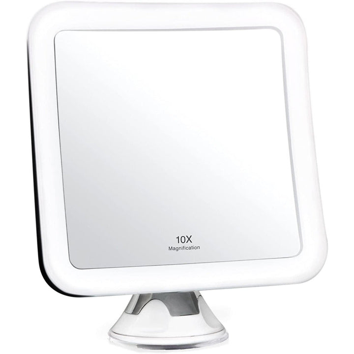 GlowView 10X Belyst Förstoringsspegel med LED &amp; Sugpropp – Portabel Sminkspegel