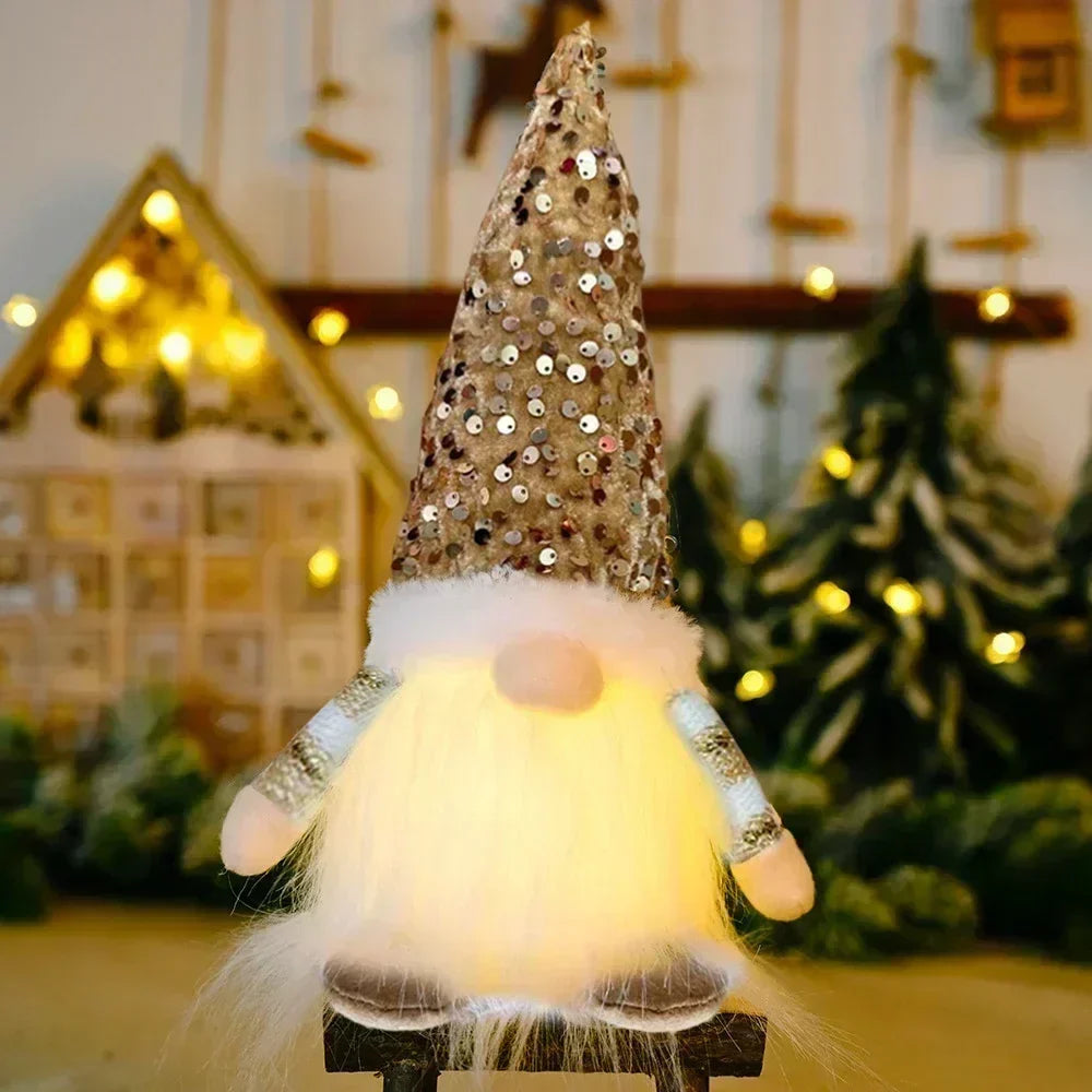 Jul Gnom Dekoration | LED Nattlampa | Varm Glöd Julprydnad