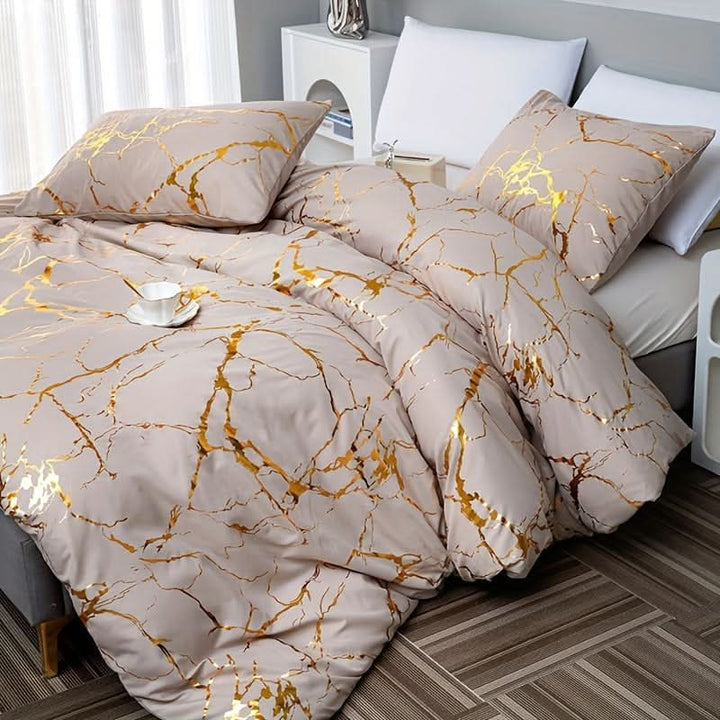 Marmor Design Duvet Täcke Set för Modernt Sovrum