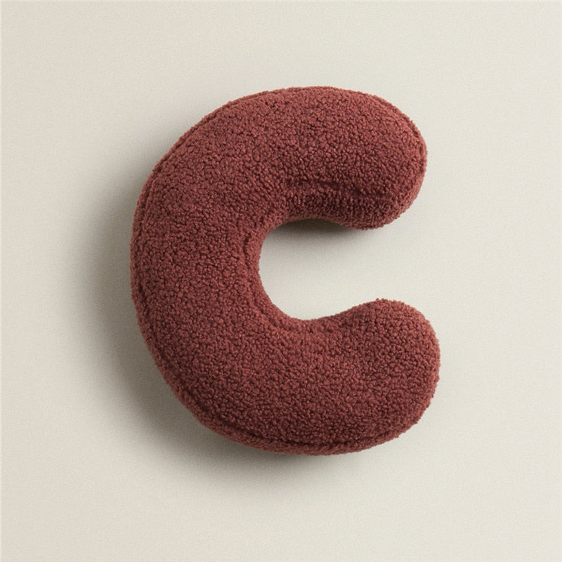 Alfabet Bokstav Fleece Kudde