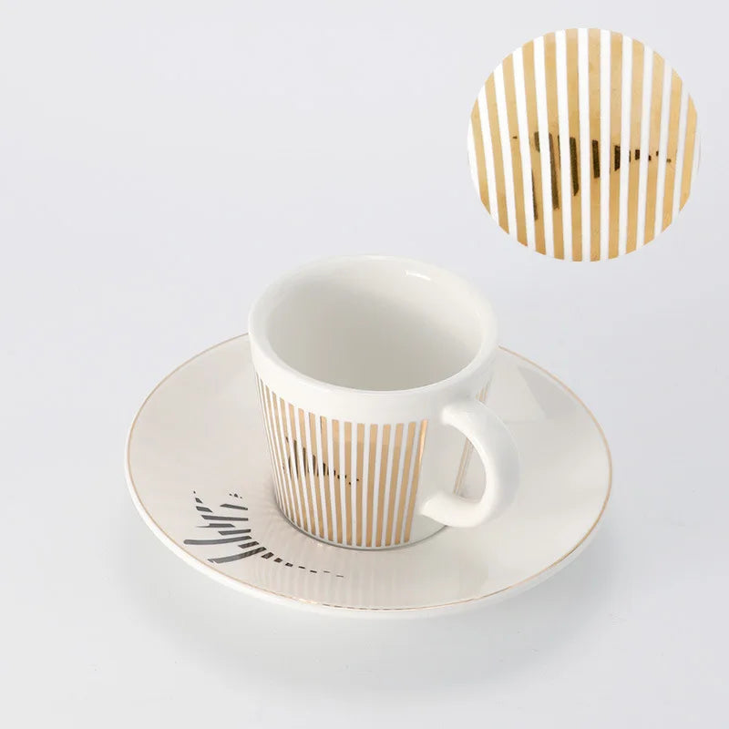 Kreativ dynamisk SLR kopp Leopard anamorfisk zebra kopp Luycho kaffe te kopp set med underlägg 90ml-225ml