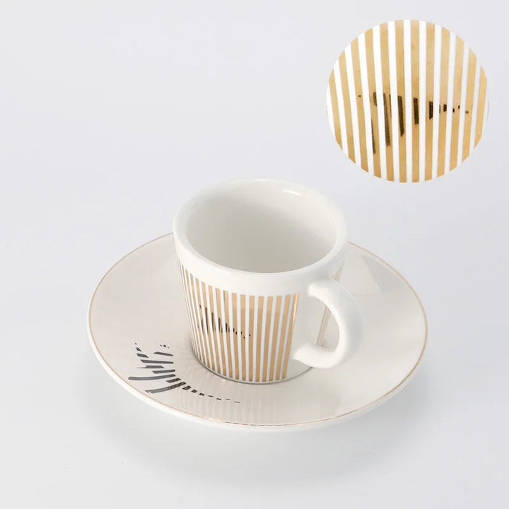 Kreativ dynamisk SLR kopp Leopard anamorfisk zebra kopp Luycho kaffe te kopp set med underlägg 90ml-225ml