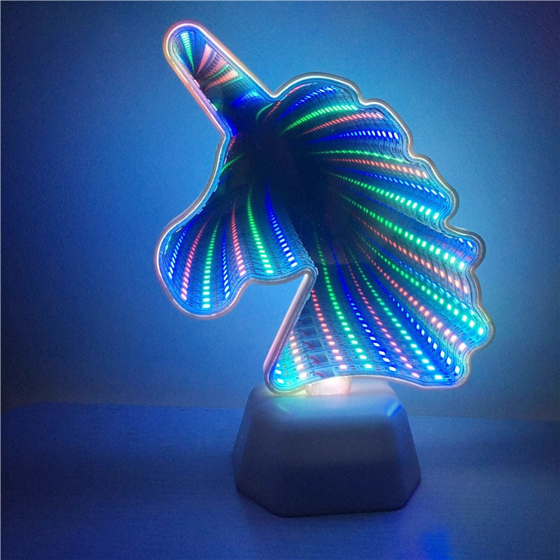 Hjärta Spegel LED Nattlampa