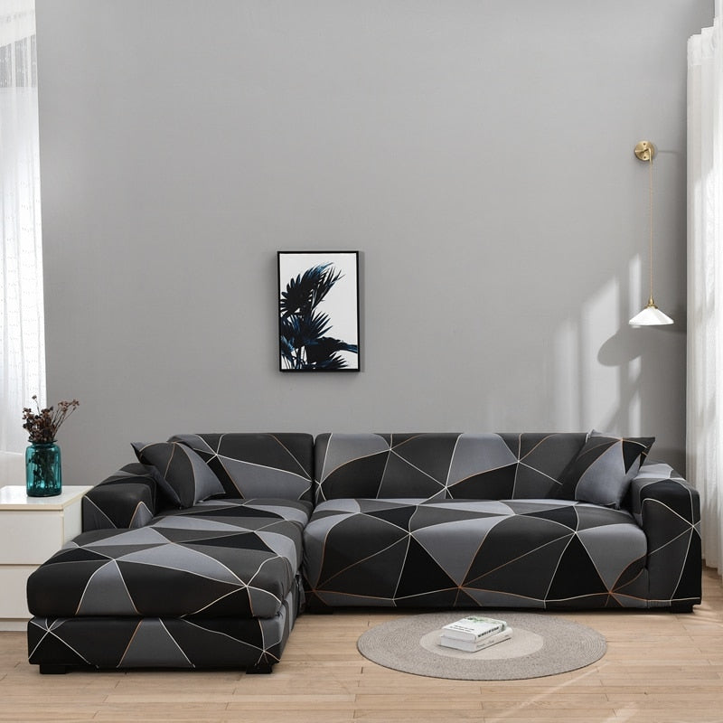 Modern halkfri färgglad elastisk sofföverdrag |