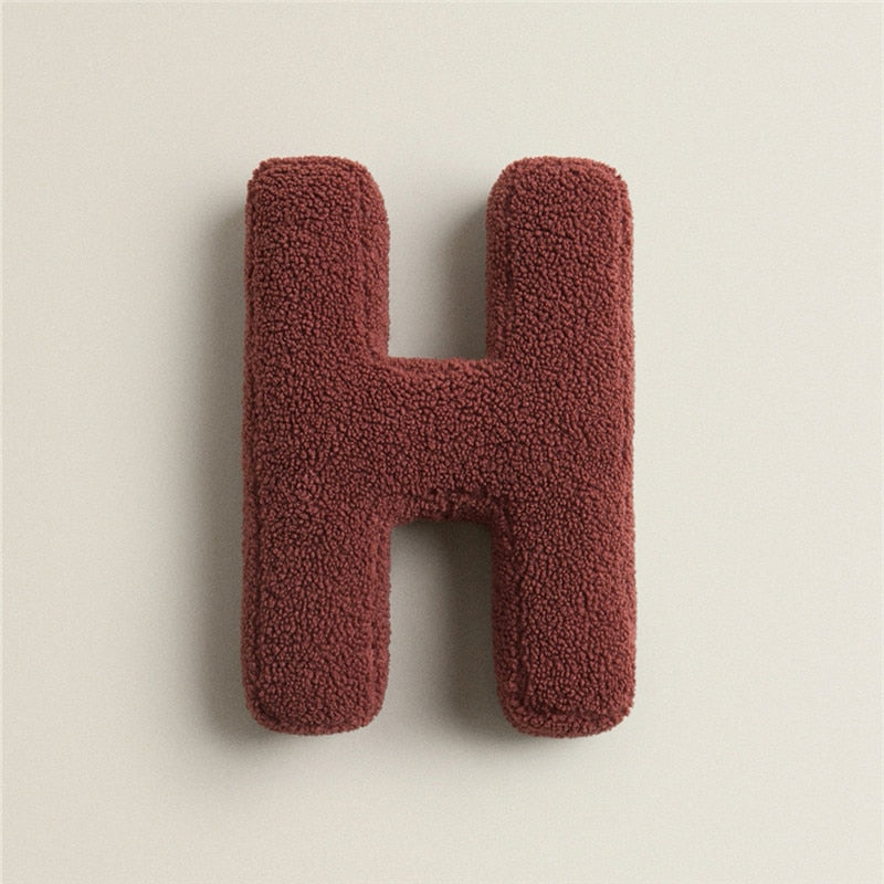 Alfabet Bokstav Fleece Kudde