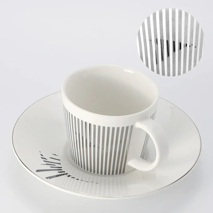 Kreativ dynamisk SLR kopp Leopard anamorfisk zebra kopp Luycho kaffe te kopp set med underlägg 90ml-225ml