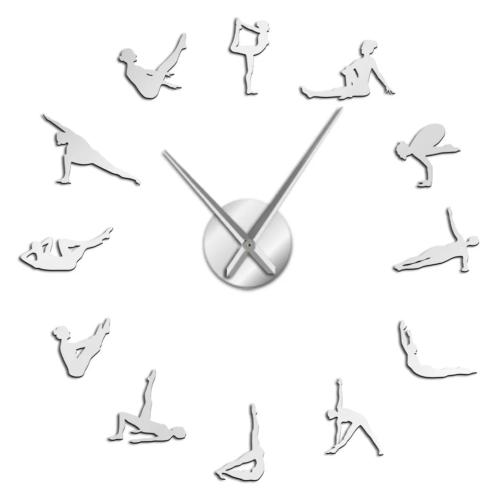Pilates Poses DIY Väggklocka