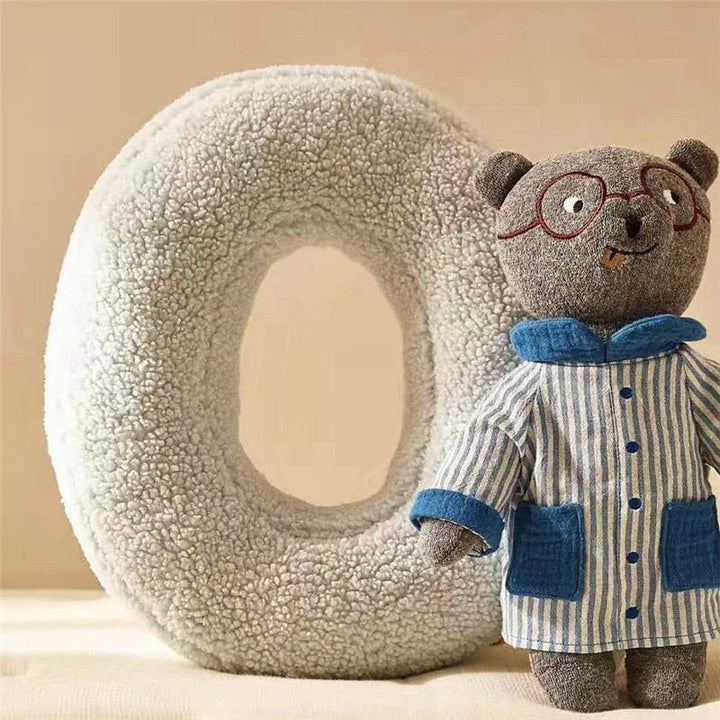 PlushLetter Kudde - Mjuk Bokstavskudde för Sovrum och Barnrum