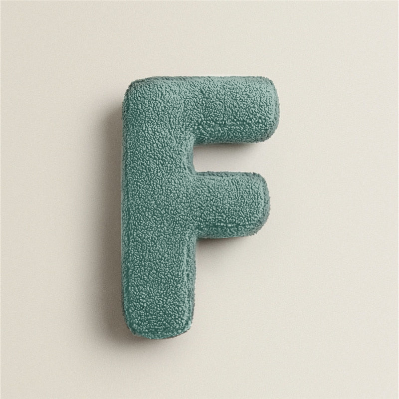 Alfabet Bokstav Fleece Kudde