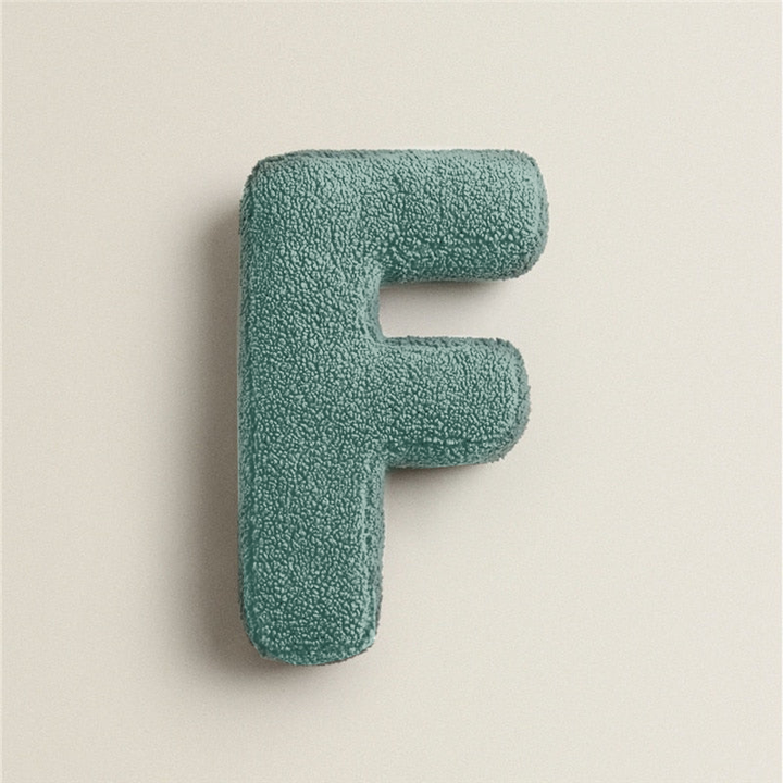 Alfabet Bokstav Fleece Kudde