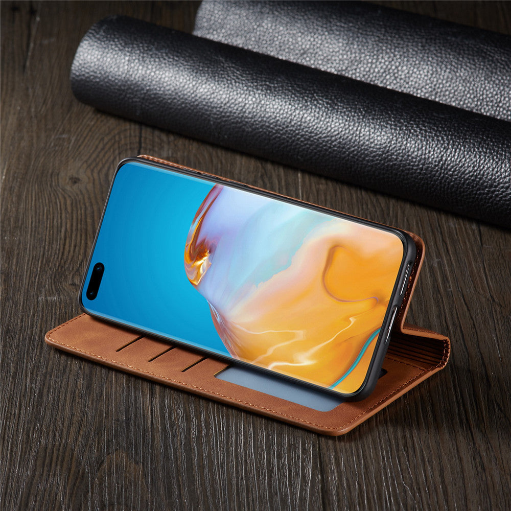 Huawei Fodral: Magnetisk Läderväska för Stilig Skydd
