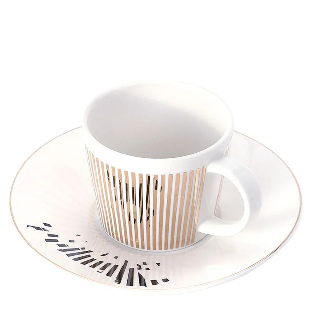 Kreativ dynamisk SLR kopp Leopard anamorfisk zebra kopp Luycho kaffe te kopp set med underlägg 90ml-225ml