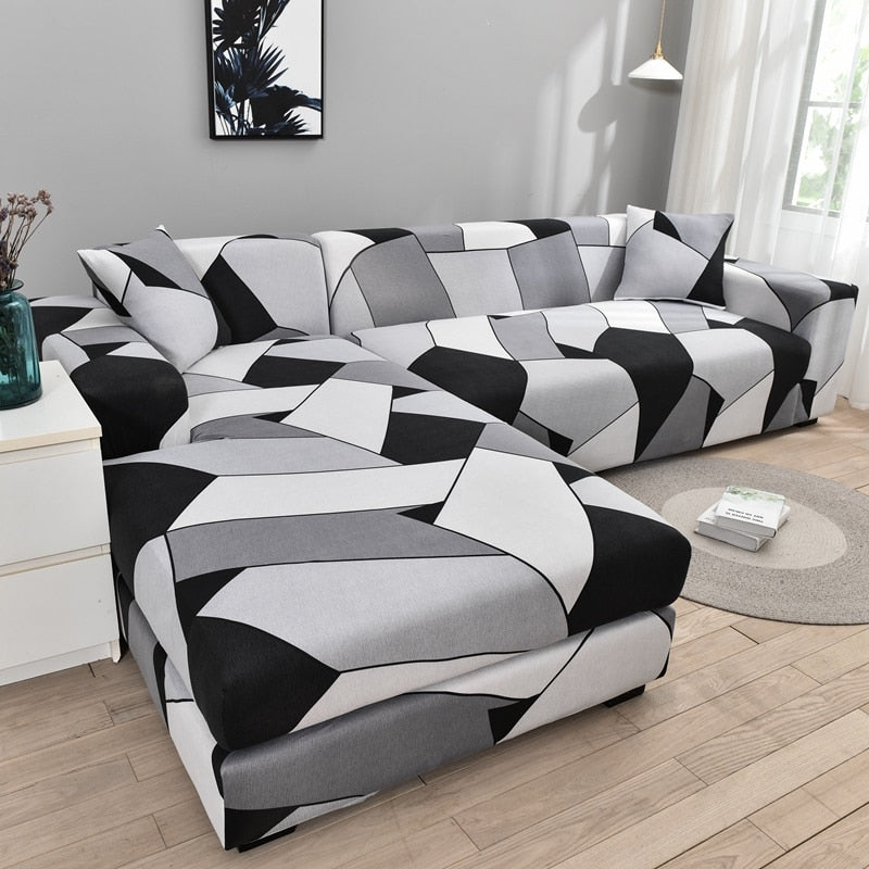 Modern halkfri färgglad elastisk sofföverdrag |