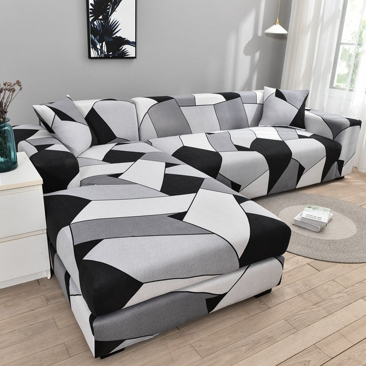 Modern halkfri färgglad elastisk sofföverdrag |