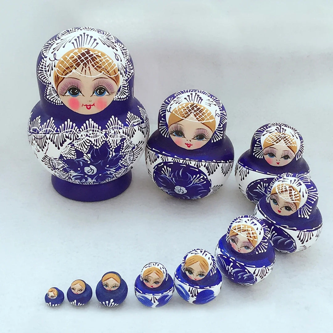 10 delar/set trä ryska matryoshka-dockor