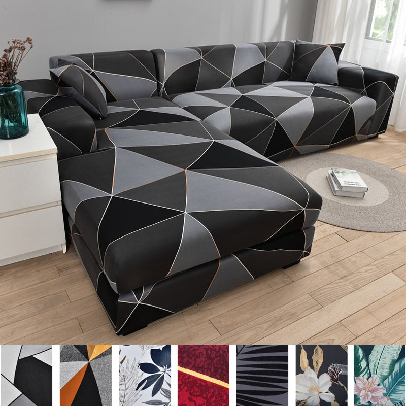 Modern halkfri färgglad elastisk sofföverdrag