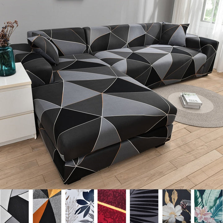 Modern halkfri färgglad elastisk sofföverdrag |