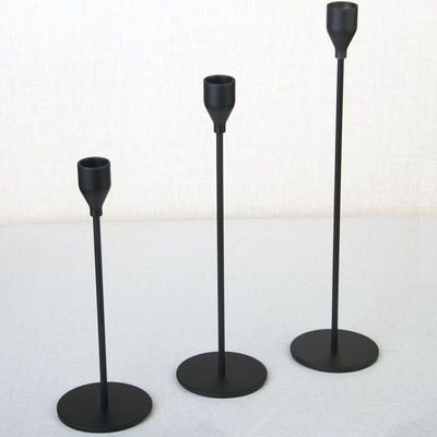 3-delars set metall ljusstake