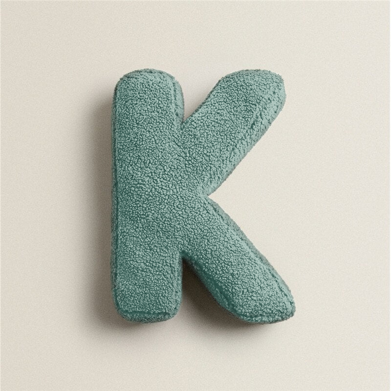 Alfabet Bokstav Fleece Kudde