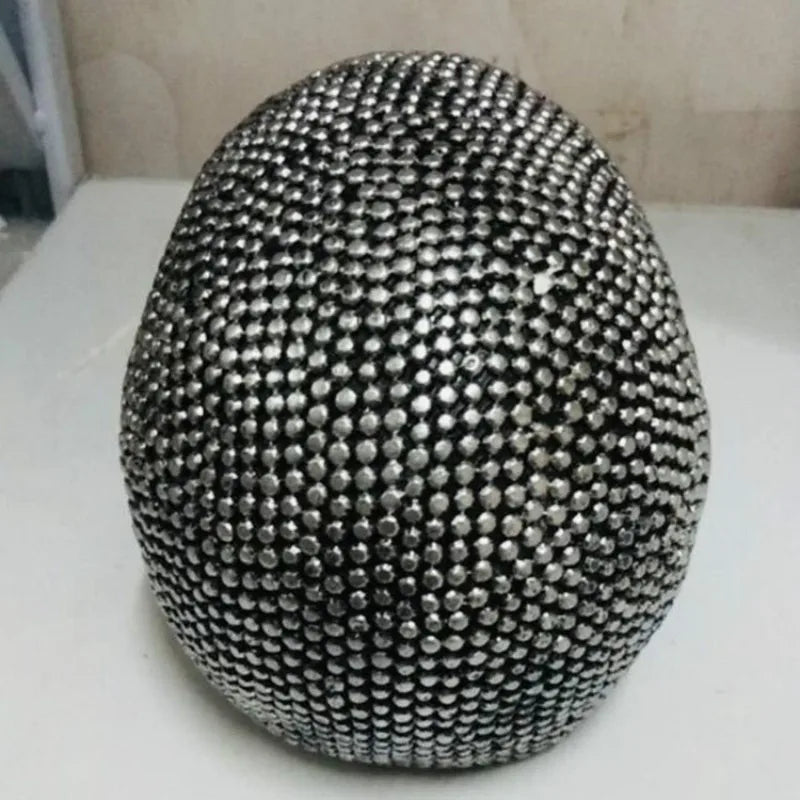 BUF Stor Silver/Guld Skalle Staty Resin Hantverk Dekorativa Ornament Halloween Dekoration Skulptur Hem Dekor Figurer