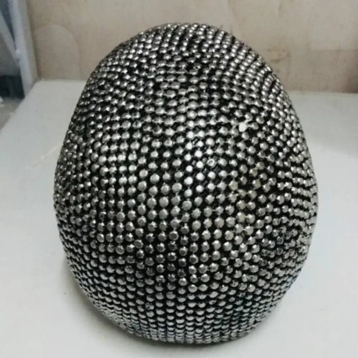 BUF Stor Silver/Guld Skalle Staty Resin Hantverk Dekorativa Ornament Halloween Dekoration Skulptur Hem Dekor Figurer