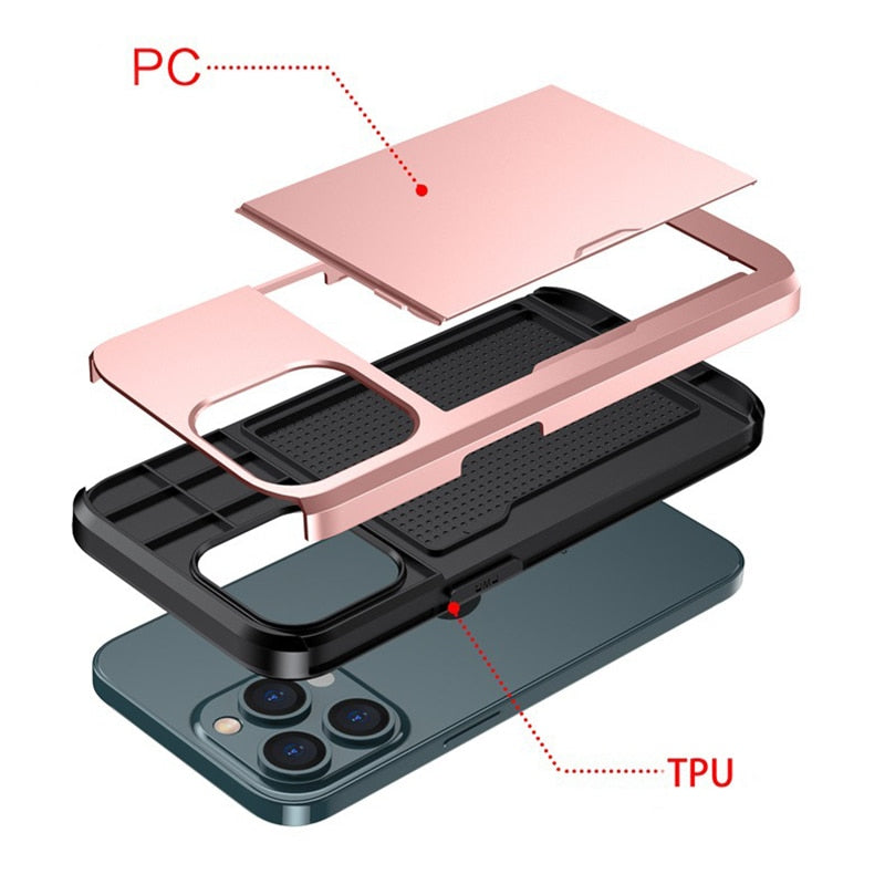 Business Armor Slide Wallet iPhone-fodral