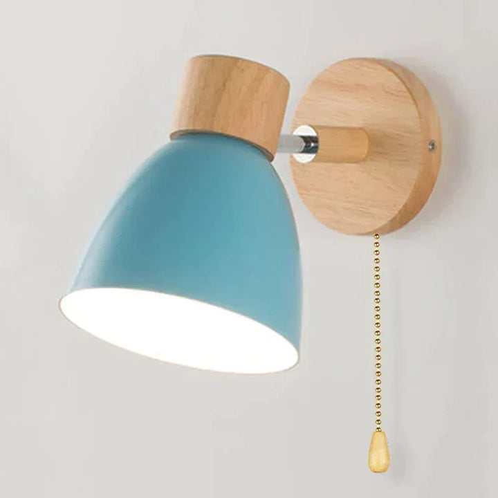 Trä Vägglampa