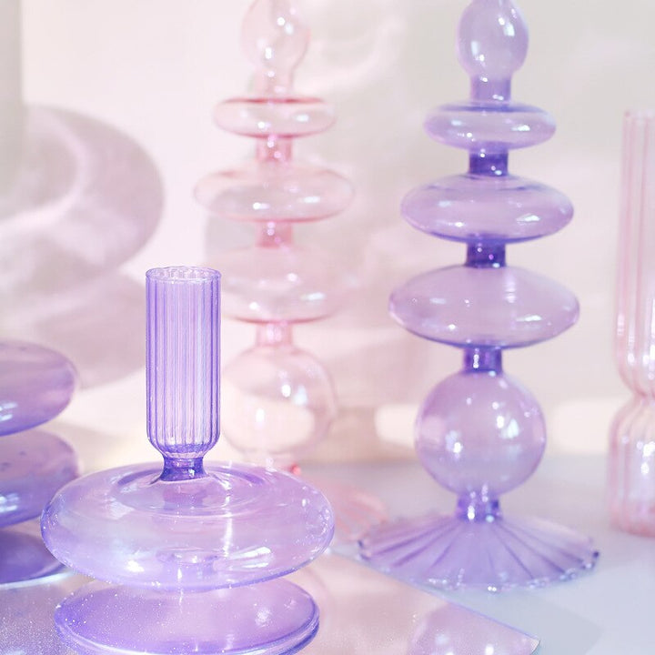 Lila Ljusstake i Glas