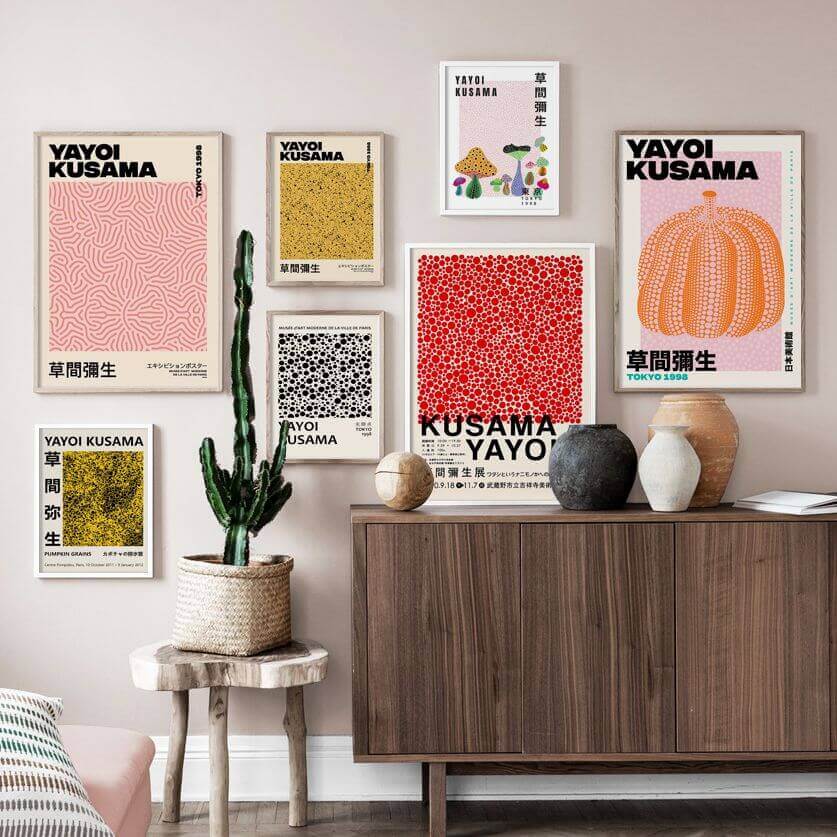 Yayoi Kusama Abstrakt Premium Affisch