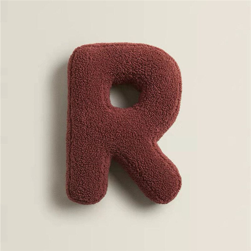 Alfabet Bokstav Fleece Kudde