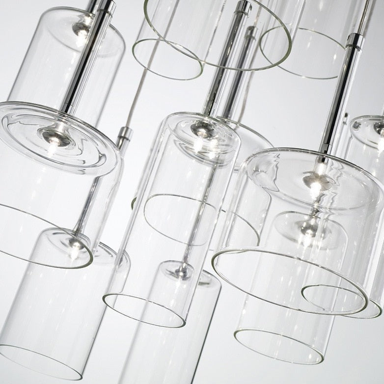 Pendellampa för matbordet i glas
