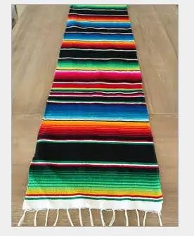 Boho Vibrant Mexikansk Serape Filt