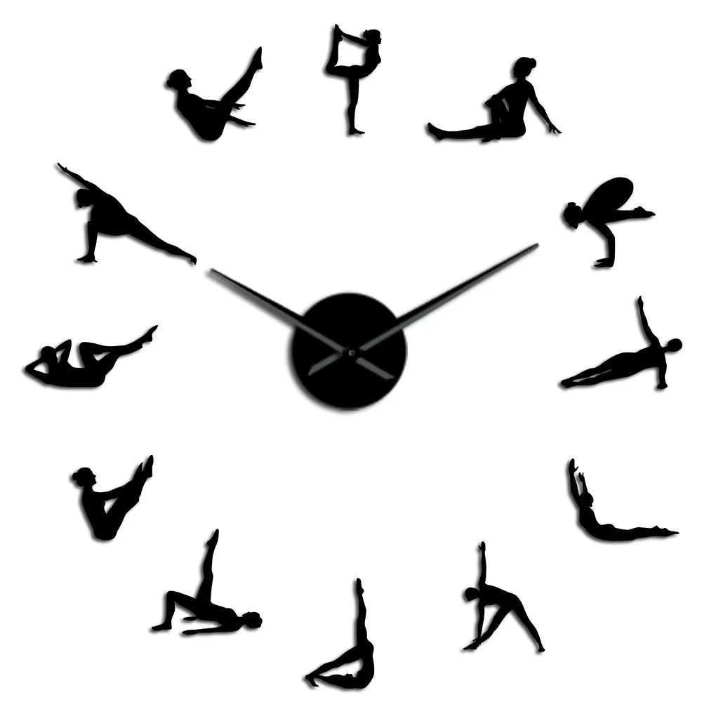 Pilates Poses DIY Väggklocka