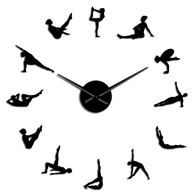 Pilates Poses DIY Väggklocka