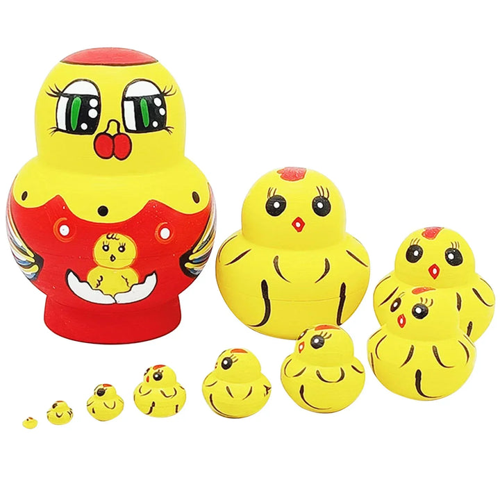 10 delar/set trä ryska matryoshka-dockor