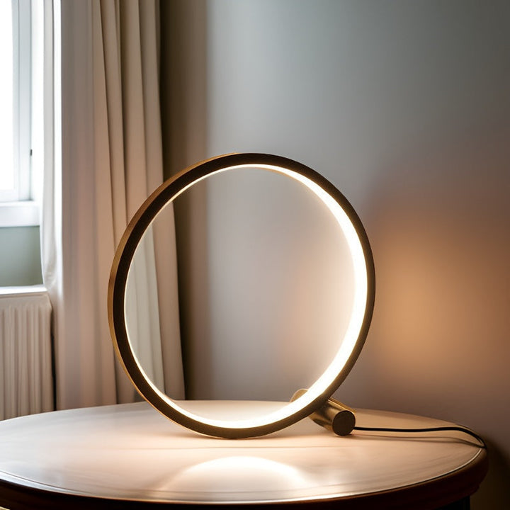Halo Glo Lampa – minimalistisk dimbar rund LED-bordslampa