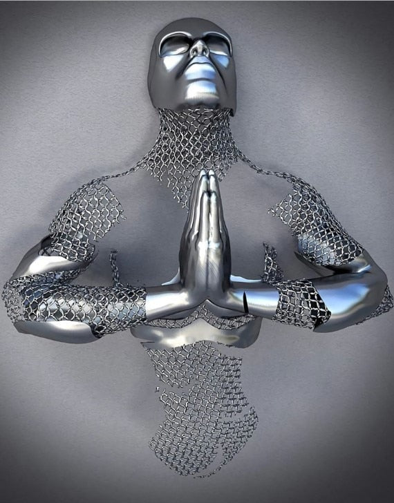 Metallfigur Statyer Stilar Abstrakt Canvasmålning Par Väggkonst Kärlek Skulptur Affischtryck Heminredning Vardagsrum Gåvor