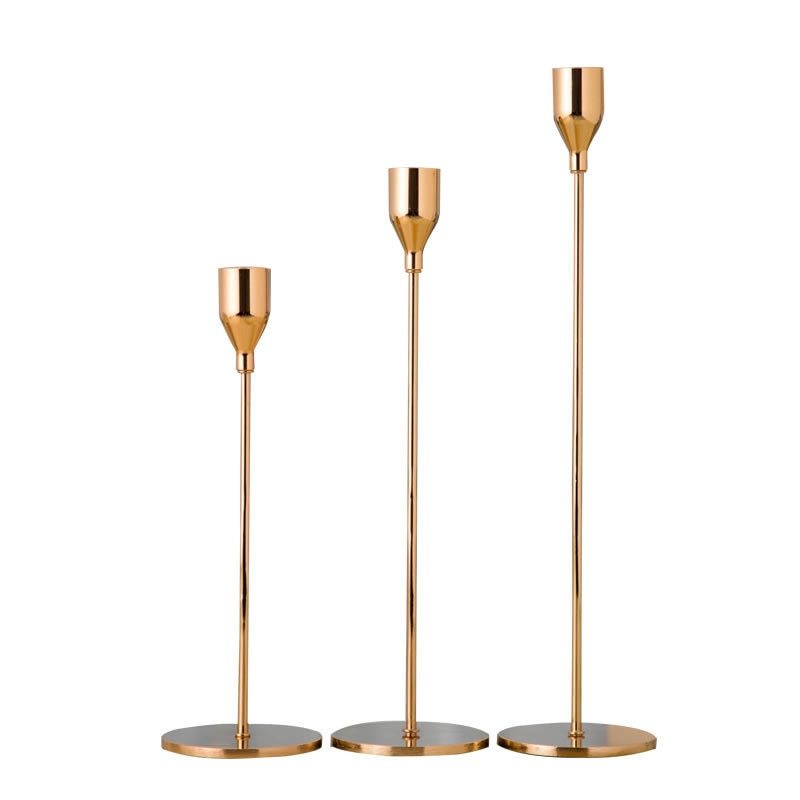 3-delars set metall ljusstake