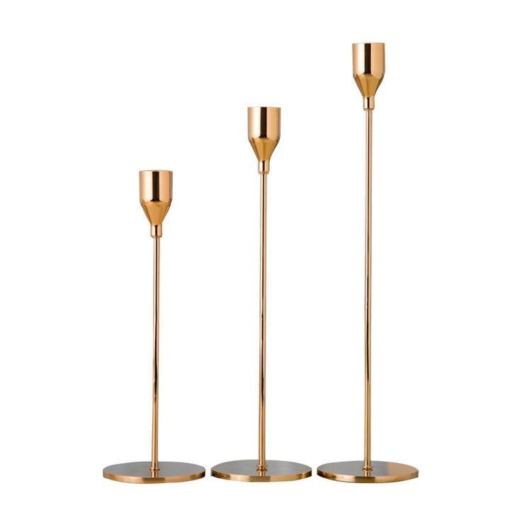 3-delars set metall ljusstake