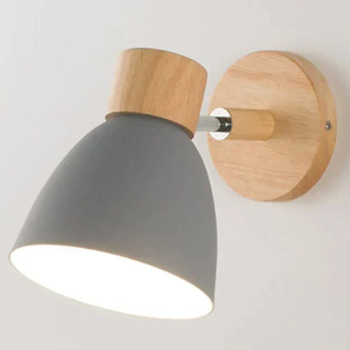 Trä Vägglampa