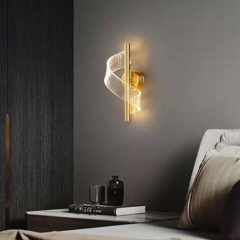 Lyxig Glasvägglampa med Ljuslykta
