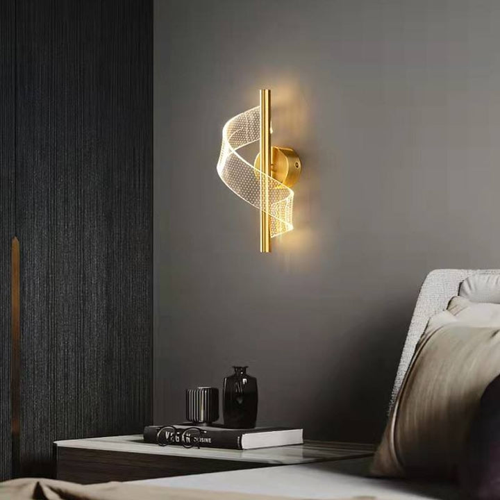 Lyxig Glasvägglampa med Ljuslykta