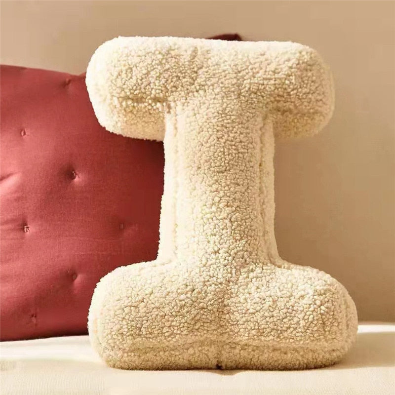 Alfabet Bokstav Fleece Kudde