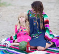 Boho Vibrant Mexikansk Serape Filt