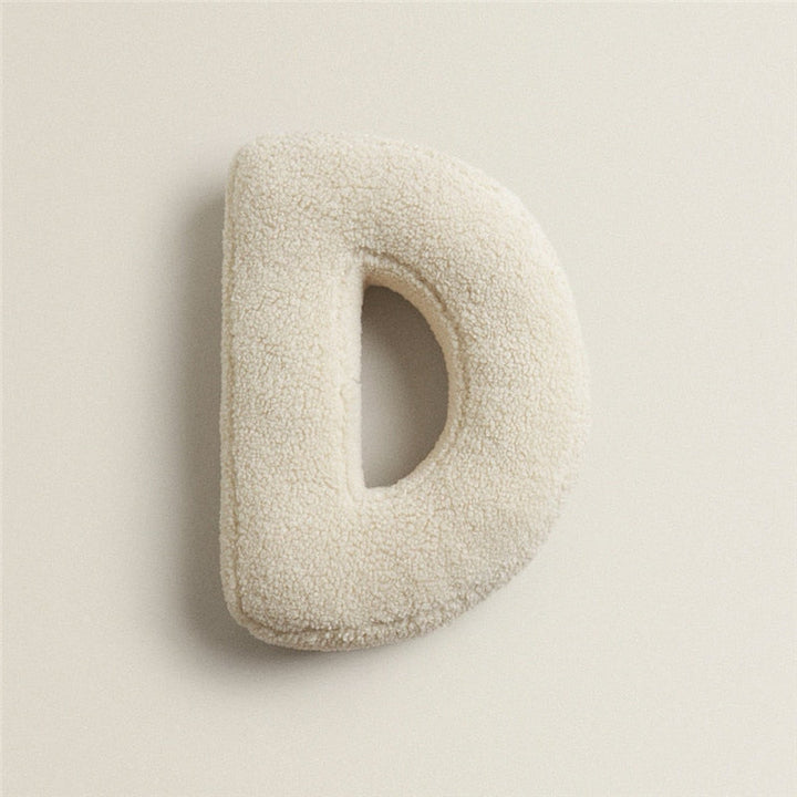 Alfabet Bokstav Fleece Kudde