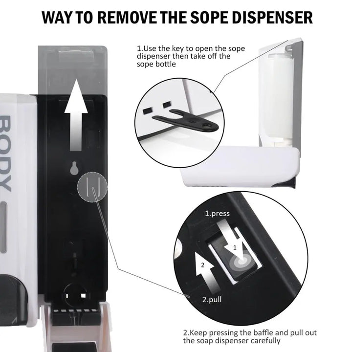 Väggmonterad duschdispenser