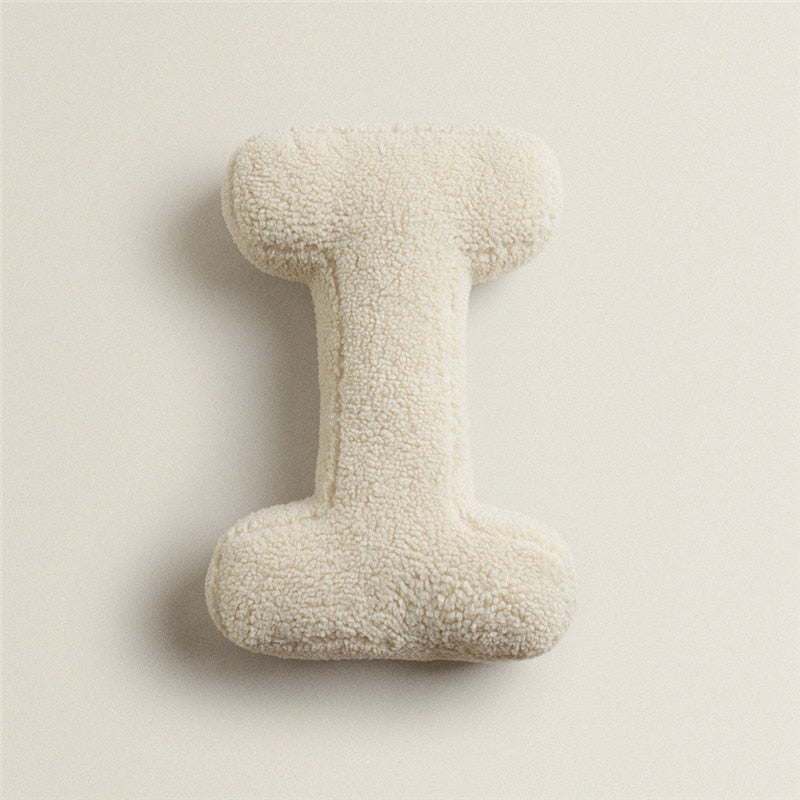 Alfabet Bokstav Fleece Kudde