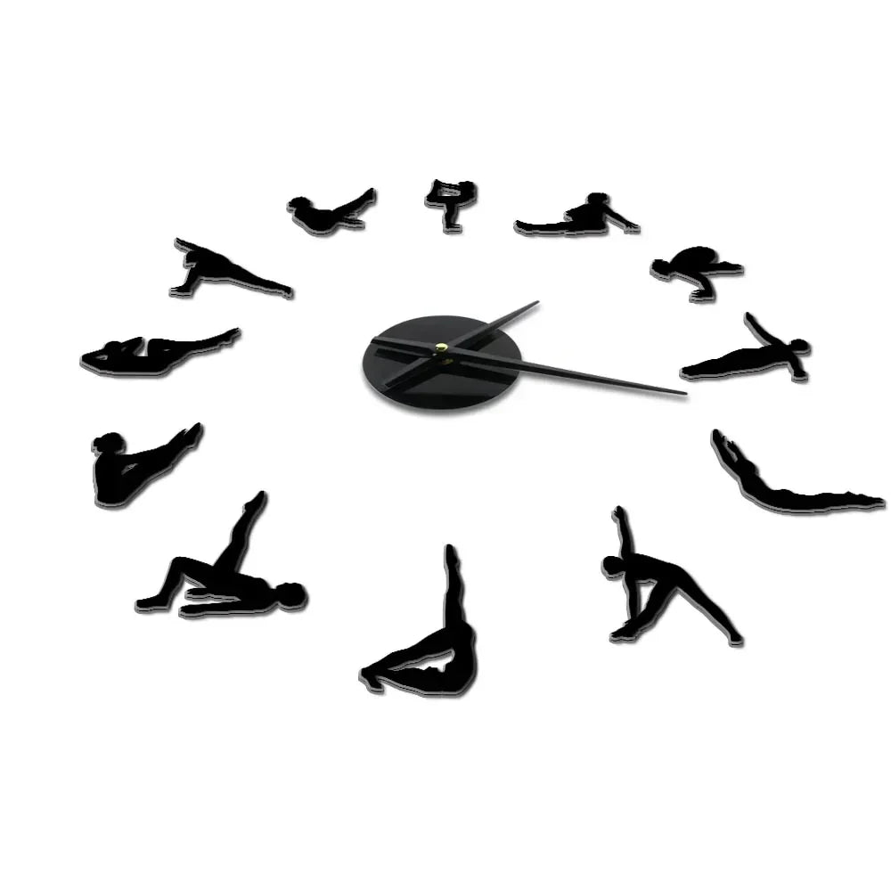 Pilates Poses DIY Väggklocka