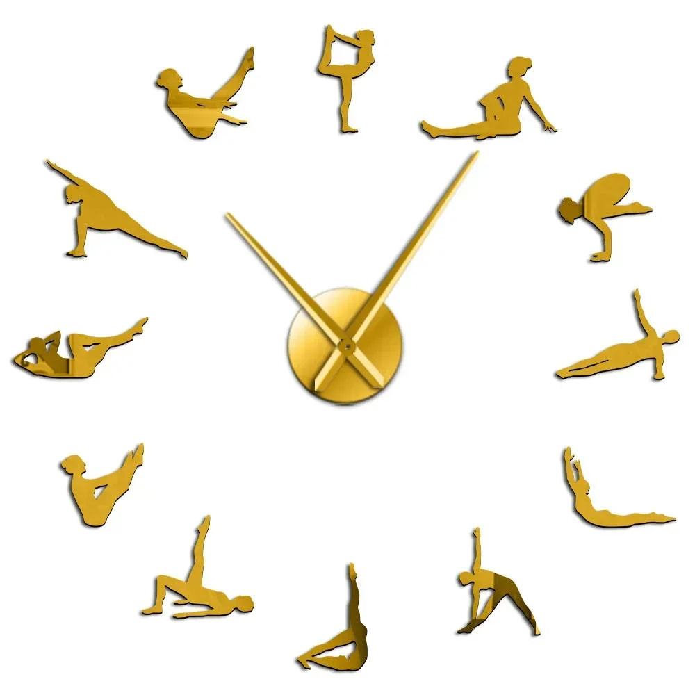 Pilates Poses DIY Väggklocka