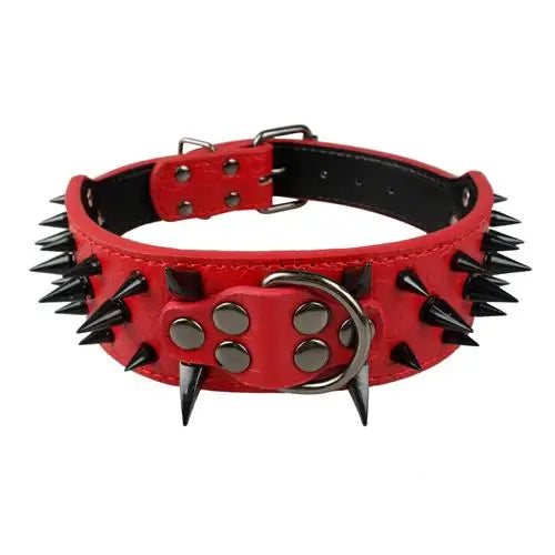 Hundhalsband med nitar för stora hundar